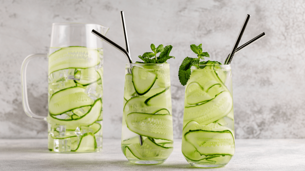 Cucumber and mint water 