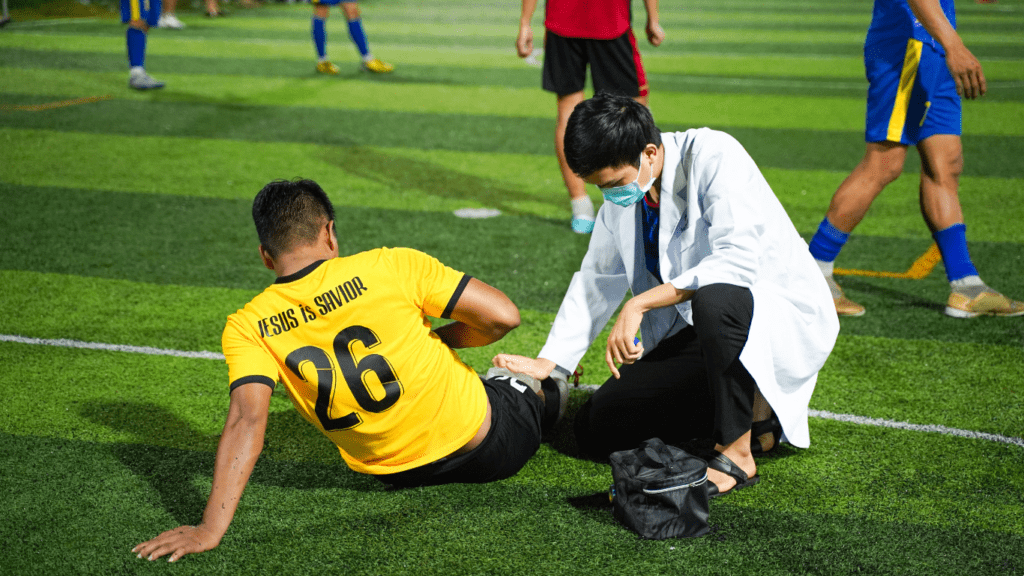 player having injury