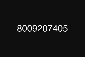 8009207405